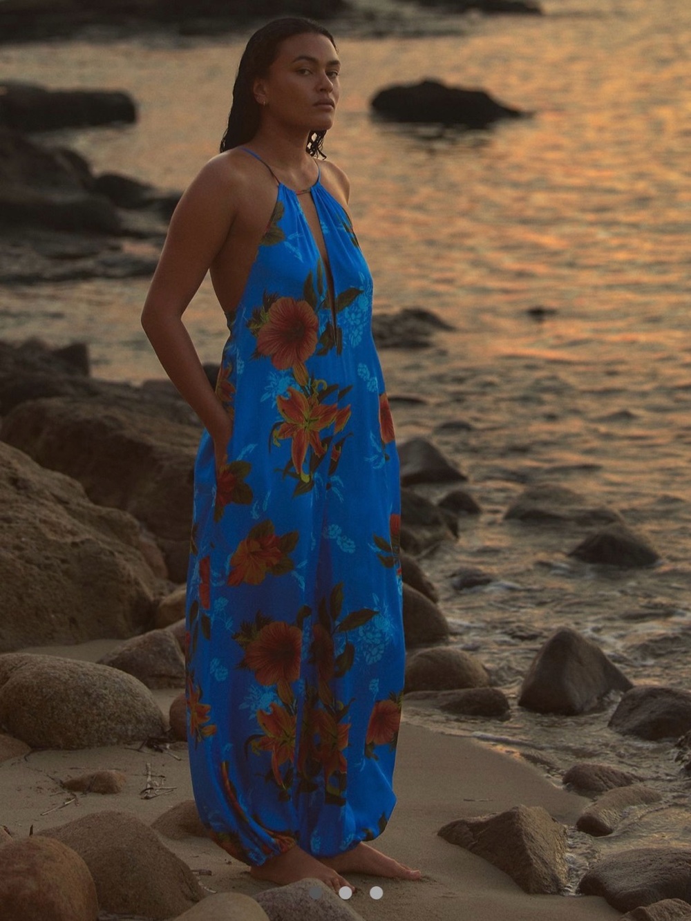 NWOT Anthropologie Plunge Relaxed Fit Jumpsuit